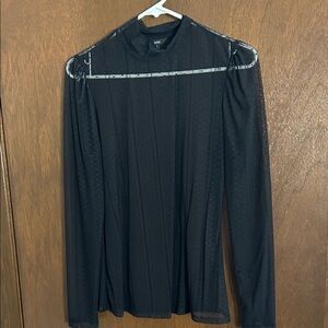 RW&CO. Black Sheer Blouse